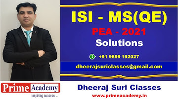 ISI MSQE (PEA) 2021 Solutions Q1 to 10 | MA Economics Entrance | Best Online Economics Classes