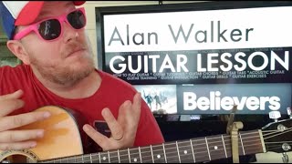 How To Play Believers Guitar Alan Walker Conor Maynard / easy guitar tutorial beginner lesson chords