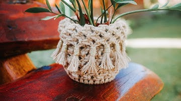 Faça Seu Primeiro Cachepot de Macramê | Tutorial Passo a Passo