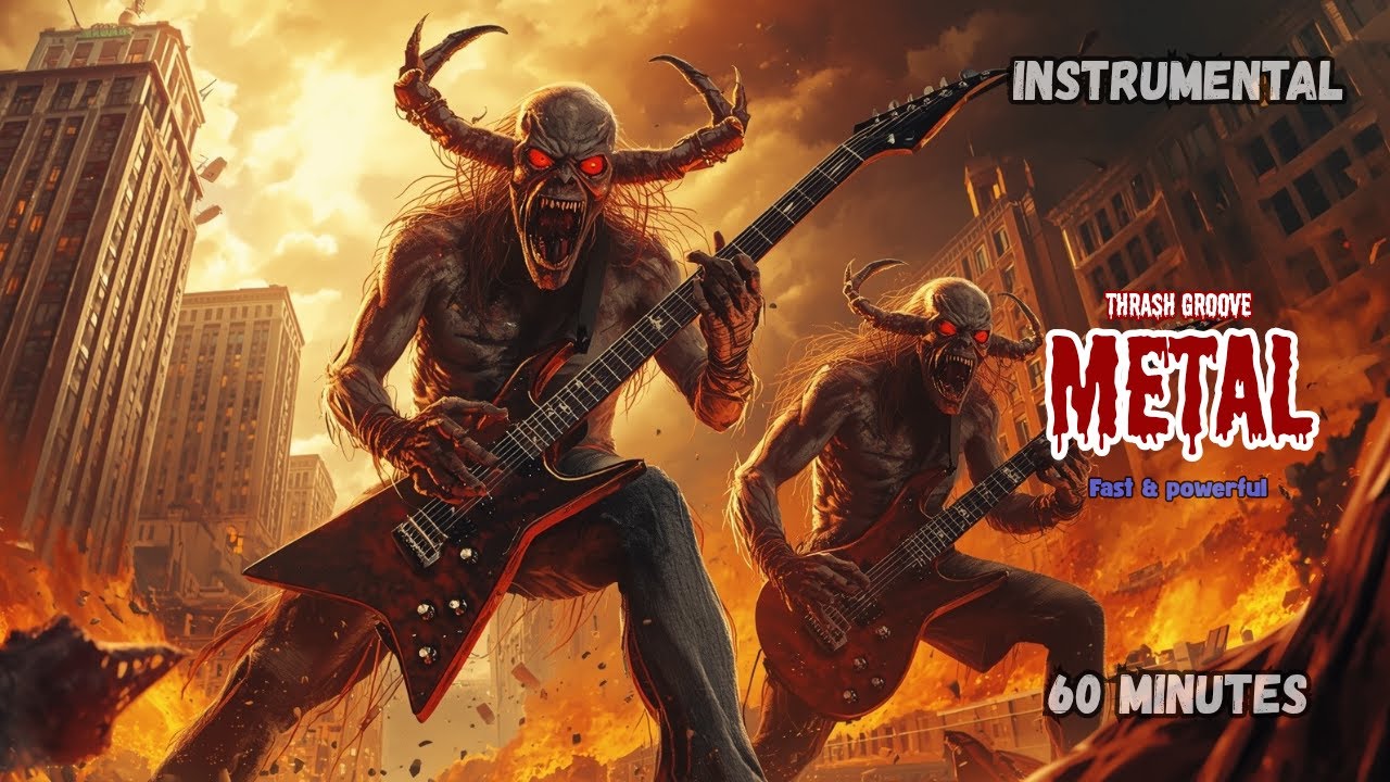 1 HOUR OF THRASH GROOVE METAL INSTRUMENTAL | FAST & POWERFUL MUSIC FOR ...