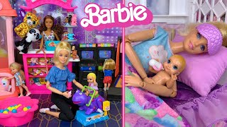 Barbie \& Ken Doll Family Arcade and Morning Routine