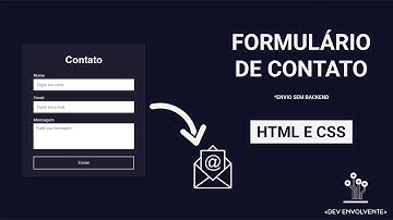 Criando um Formulário de Contato Com Envio De EMAIL 🔥|| Apenas HTML & CSS