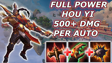 FULL POWER HOU YI 500+ DMG NON CRIT! - Season 9 Masters Ranked 1v1 Duel - SMITE