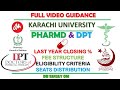 Karachi University PharmD & DPT Guidance 2020-21