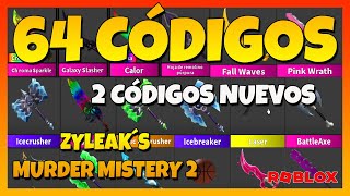 ✅2 CÓDIGOS NUEVOS✅64 CÓDIGOS de ⚠️MURDER MISTERY 2⚠️  ZYLEAK´S ⚠️ Roblox 2024 ⚠️ EMiLiOR