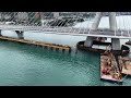 2026.06.17 淡江大橋 西側視角主橋塔圍堰施工概況 空拍直播
