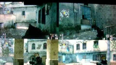 Call of Duty 4 SPLIT SCREEN CRASH KNIFE BATTLE [MP5!]