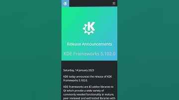KDE Frameworks 5.102 Is Released | Linux News | #shorts