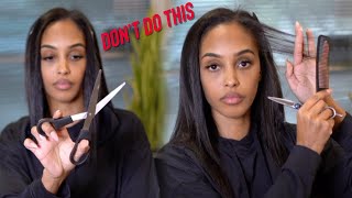 This May Be The Reason Your HAIR Isn’t GROWING. How to Trim your Hair at Home!