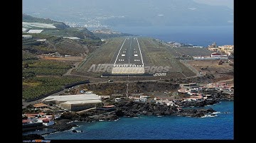 Airbus A320 - Approach and Landing in La Palma - tricky NDB/DME approach (ENG Sub)