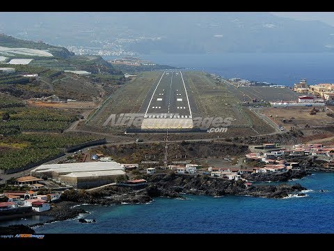 Airbus A320 - Approach and Landing in La Palma - tricky NDB/DME approach (ENG Sub)