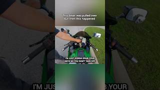 This biker did something and this traffic stop turned out differently (Via: bad_idea llc) #shorts