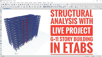 Etabs tutorial  | Structural Analysis of G+11 story Building | Live Project with details