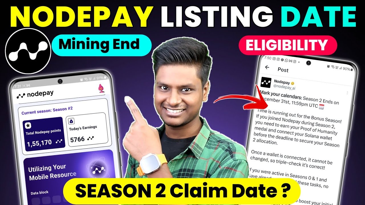 NodePay Airdrop Important Task & Eligibility | Nodepay Listing Date | Nodepay  Airdrop Withdrawal - YouTube