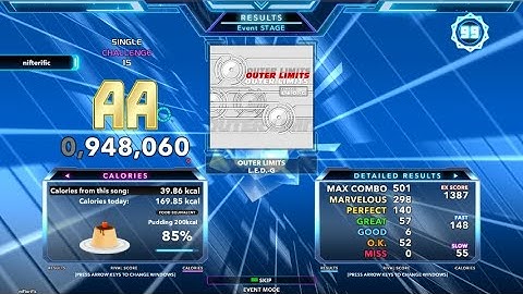 OUTER LIMITS (DDR Festival version) (CSP-15) AA FC 948k (StepMania, Judge 6)
