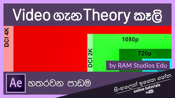 After Effects Beginner Course (Sinhala) - Part 4 - Video Resolutions