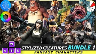 12 in 1 Mega Bundle - Stylized Fantasy Creatures - Part 2