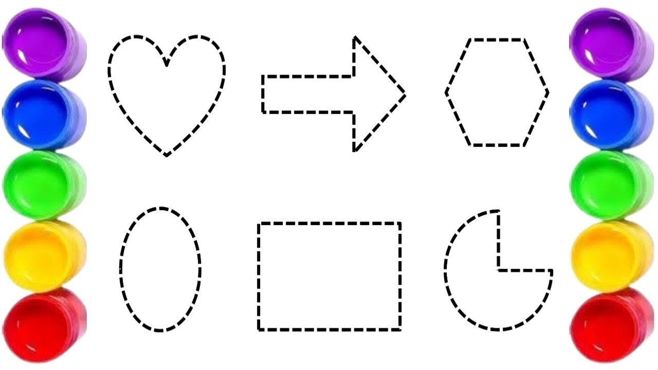 How to draw shapes | 2d shapes drawing activity for kids | 2d shapes ...