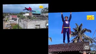superboy parody terbang mencari penjahat