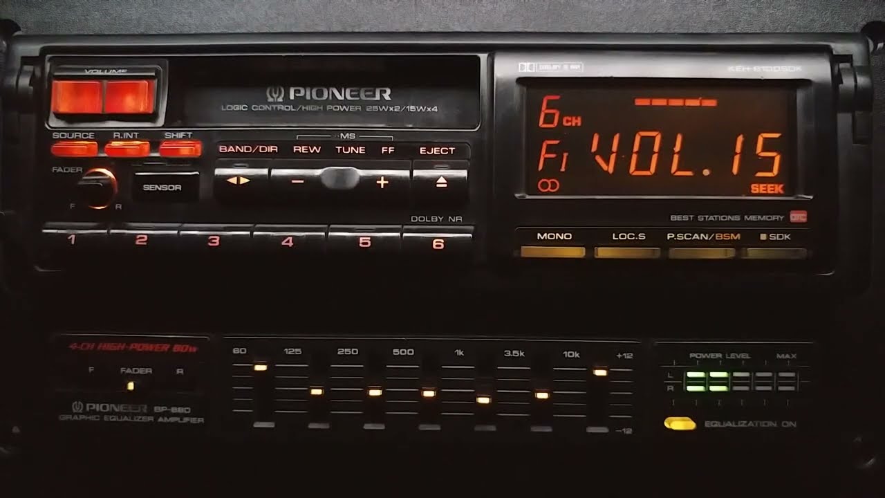 Vintage Pioneer KEH-8100 FM cassette car stereo #4 w/Bluetooth and