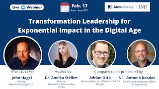 Transformation Leadership for Exponential Impact in the Digital Age