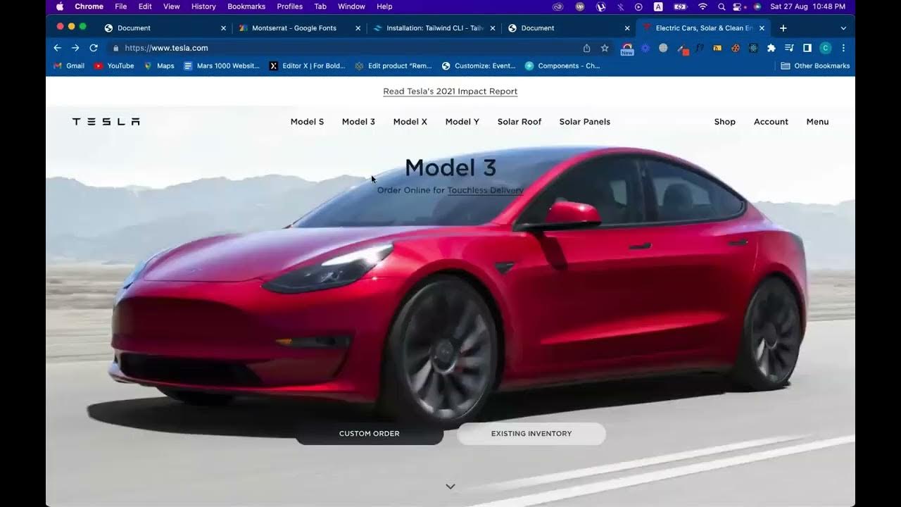 Tesla Clone 🔥 using Tailwind CSS v3 0 Creative Frontend by Aiman Shafi ...
