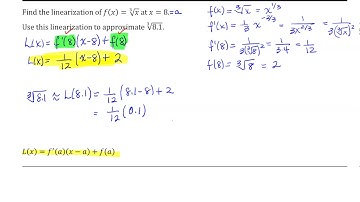 Linearization: Cube Root Function