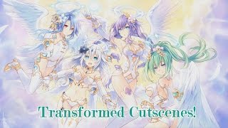 Goddesses Transformation Cutscenes Four Goddesses Online Cyberdimension Neptunia