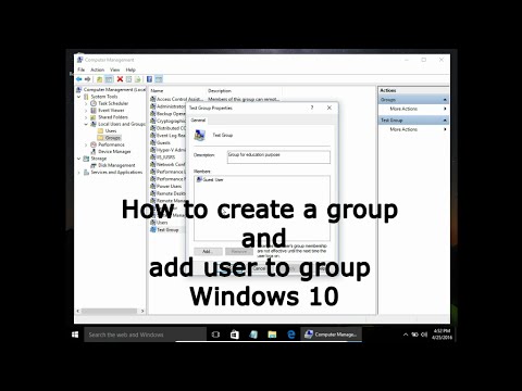 how to create group windows 10