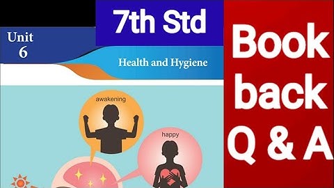 Health and Hygiene॥7th Science unit 6॥Book back question and answer