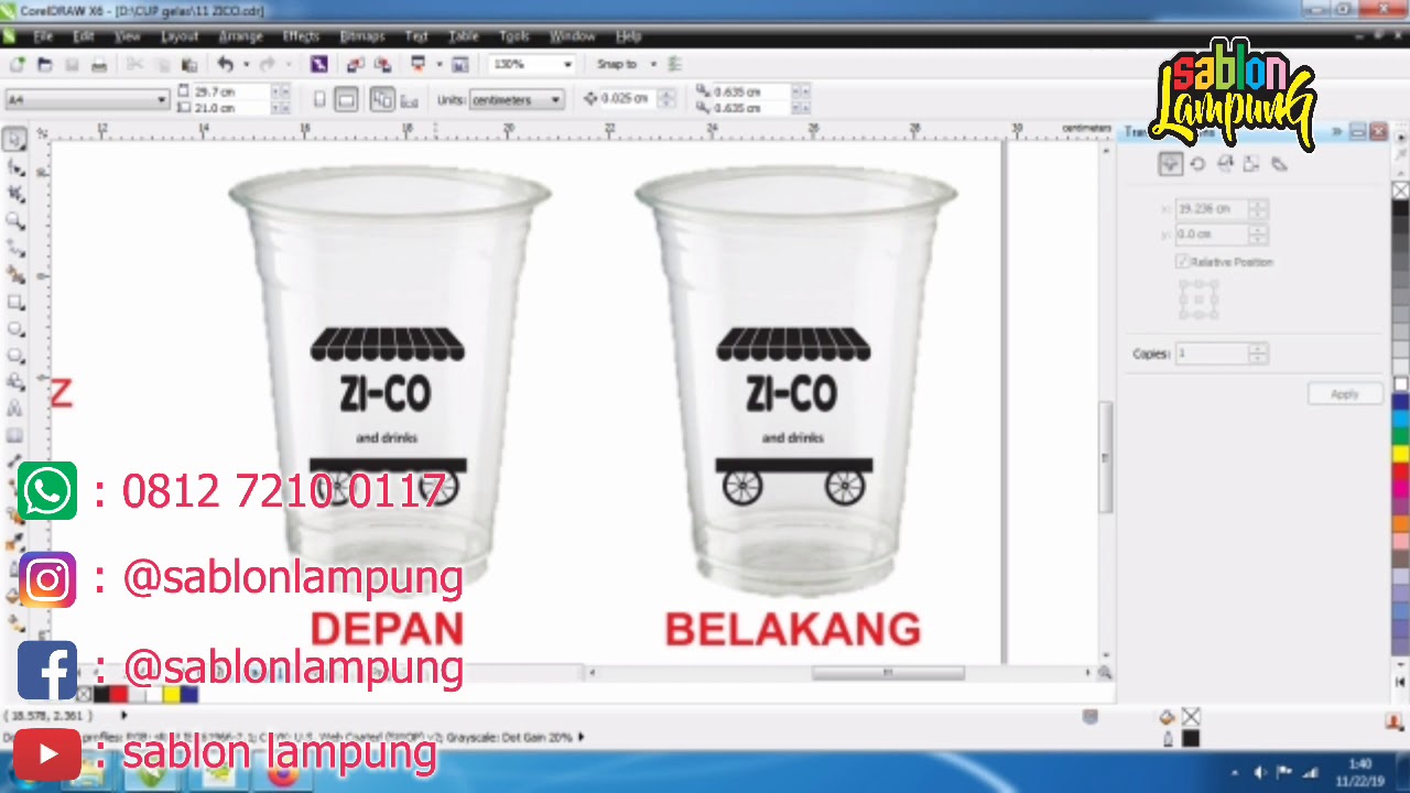  Cara  Sablon  Gelas Cup  Plastik YouTube