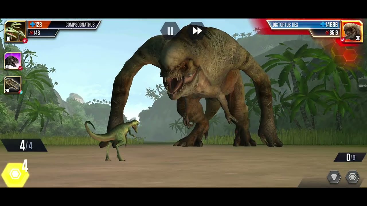 Boss battle Distortous Rex vs Scorpian Rex and Spinosaurus Rebirth duo
