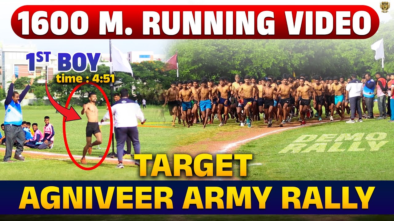 Agniveer Army Rally 1600 m | 20-07-2025 | 2nd batch | Karnataka's Top 1 Academy