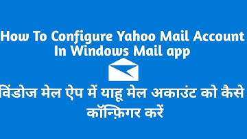 How To Configure Yahoo Mail Account In Windows Mail App #free #grow your knowledge #windows 10 #id