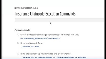 Hyperledger Fabric : Session 22 | Insurance Chaincode Execution – Commands