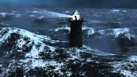 Maya Ocean shader lighthouse in a storm