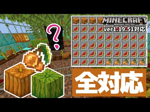 【アイツ式】『全自動カボチャ・スイカ・グローベリー収穫機』が完成しました【マイクラ統合版】【ゆっくり実況】
