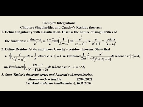 Cauchy's residue theorem