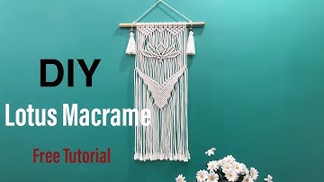 How to make a lotus macrame wall hanging / Simple macrame projects for beginners/ step by step