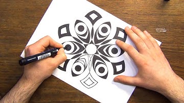 🔥Drawing Geometric ART Pattern With Ruler And Compass