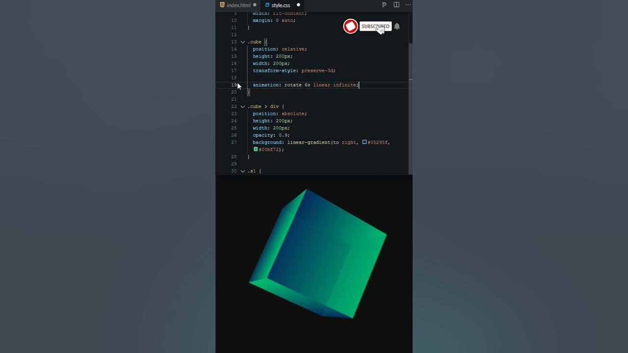 How to Create a 3D Cube 🧊 using only CSS | HTML 3D box | CSS Tricks ...