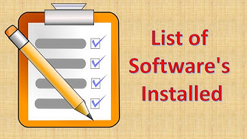How to create list of  our installed programs in windows 10