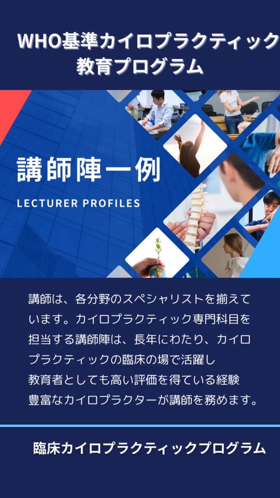 臨床カイロプラクティックプログラム WHO基準カイロ