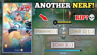 Cici Receives Another Nerf R.i.p Cici? Cici Best Build And Emblem 2025 -Mlbb