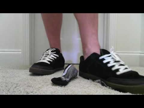 Fallen Skate Shoes Strip With Puma No Show Socks To Bare Feet - YouTube