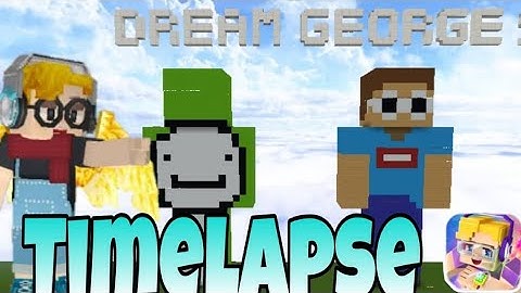 Timelapse George Statue in Skyblock [Blockman Go: Blocky Mods]