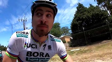 Peter Sagan and Daniel Oss mess around in Adelaide before the Tour Down Under