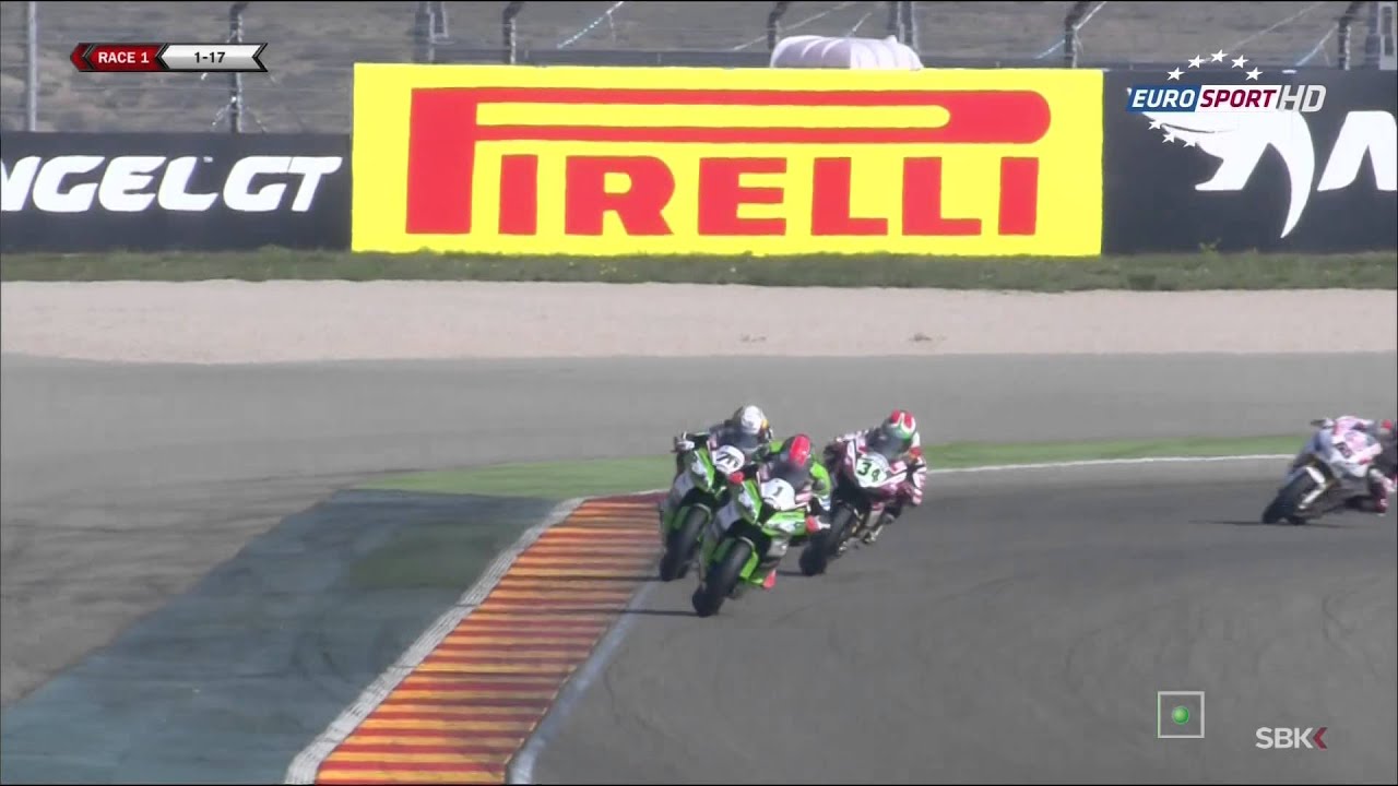 SBK 2014. Aragon. race 1. start