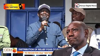 'ZAKAYO HAJUI NJIA,ANAYUMBA' Raila Hottest Speech as He Visits families affected by floods in Mukuru