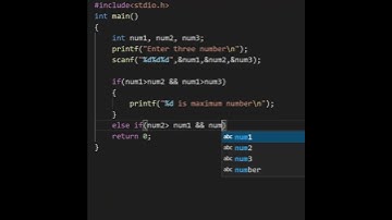 C program to find maximum  number among three number | #cprogram #programming #shorts